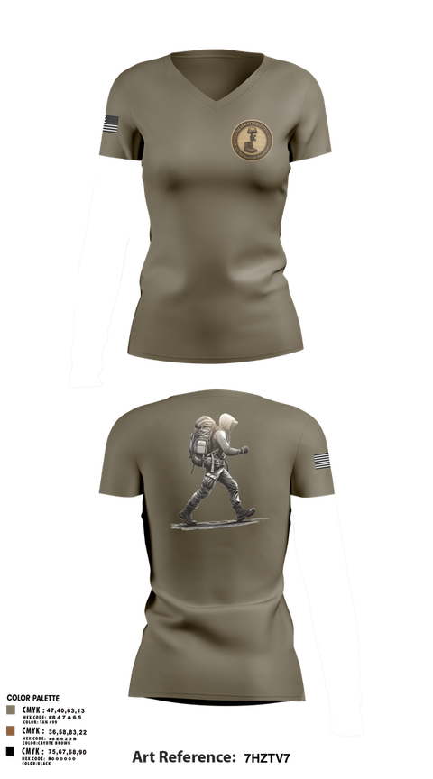 Womens Short Sleeve Vneck Shirt, 7th Group, Army, Teamtime, Team time, sublimation, custom sports apparel, team uniforms, spirit wear, spiritwear, sports uniforms, custom shirts, team store, custom team store, fundraiser sports, apparel fundraiser