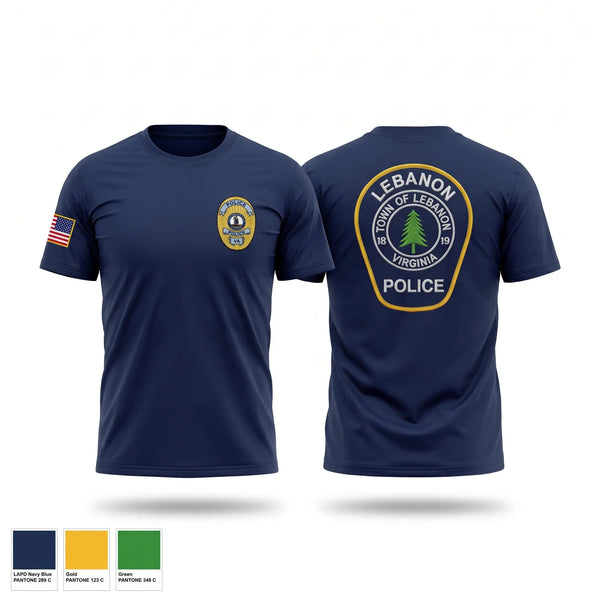 Old School Cotton Feel Shirt, Lebanon Police Department, Police, Teamtime, Team time, sublimation, custom sports apparel, team uniforms, spirit wear, spiritwear, sports uniforms, custom shirts, team store, custom team store, fundraiser sports, apparel fundraiser