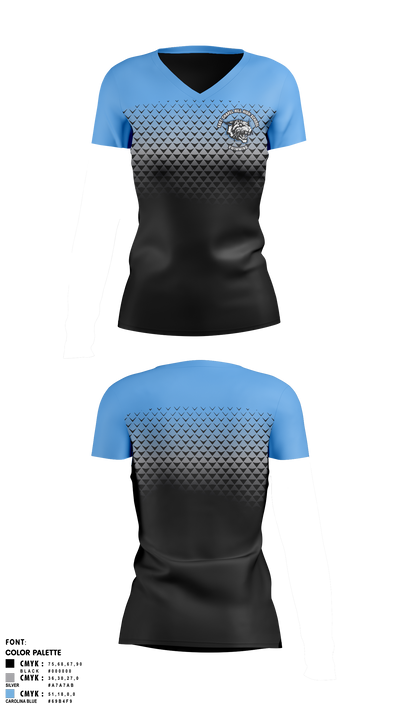 East Chapel Hill High School Swimming Women's Short Sleeve V-neck Shirt - 3