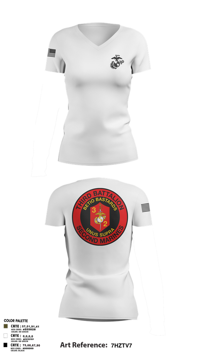 2d Reg 53277389 Women's Short Sleeve V-neck Shirt - 6