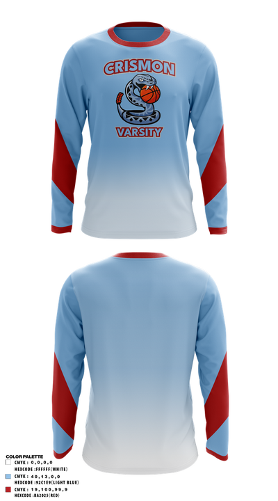 Crismon Rattlers 55873253 Long Sleeve Performance Shirt 16