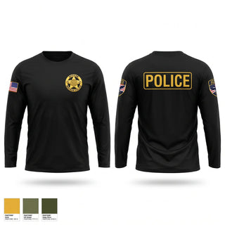 Long Sleeve Performance Shirt, Mounds PD, Police, Teamtime, Team time, sublimation, custom sports apparel, team uniforms, spirit wear, spiritwear, sports uniforms, custom shirts, team store, custom team store, fundraiser sports, apparel fundraiser