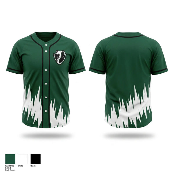 Full Button Baseball Jersey, Cobras, Baseball, Teamtime, Team time, sublimation, custom sports apparel, team uniforms, spirit wear, spiritwear, sports uniforms, custom shirts, team store, custom team store, fundraiser sports, apparel fundraiser