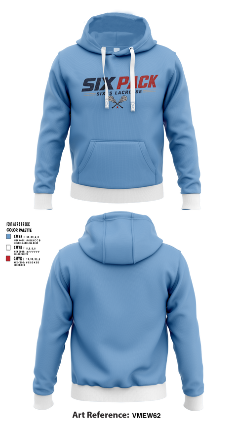 Hoodie, Six Pack, Men's Lacrosse, Teamtime, Team time, sublimation, custom sports apparel, team uniforms, spirit wear, spiritwear, sports uniforms, custom shirts, team store, custom team store, fundraiser sports, apparel fundraiser