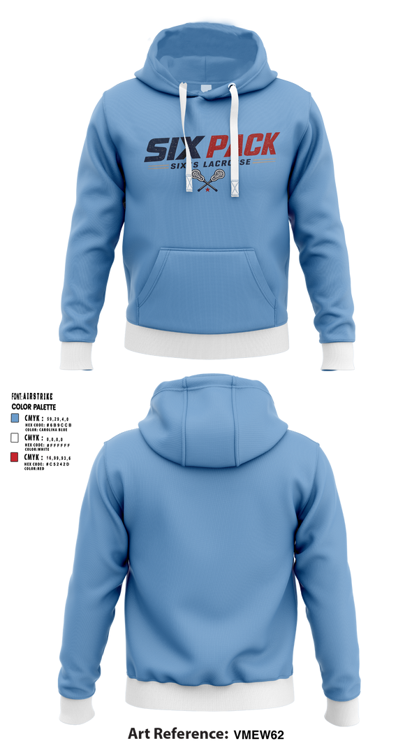 Hoodie, Six Pack, Men's Lacrosse, Teamtime, Team time, sublimation, custom sports apparel, team uniforms, spirit wear, spiritwear, sports uniforms, custom shirts, team store, custom team store, fundraiser sports, apparel fundraiser