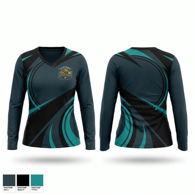 JAGUARS Women's Long Sleeve V-neck Shirt - 1