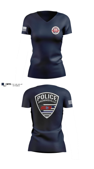 Womens Short Sleeve Vneck Shirt, Brownsville Police Department, Police, Teamtime, Team time, sublimation, custom sports apparel, team uniforms, spirit wear, spiritwear, sports uniforms, custom shirts, team store, custom team store, fundraiser sports, apparel fundraiser