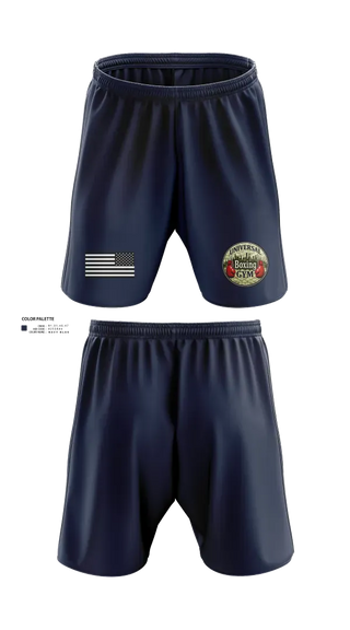 Athletic Shorts With Pockets, Universal Boxing Gym, National Guard, Teamtime, Team time, sublimation, custom sports apparel, team uniforms, spirit wear, spiritwear, sports uniforms, custom shirts, team store, custom team store, fundraiser sports, apparel fundraiser