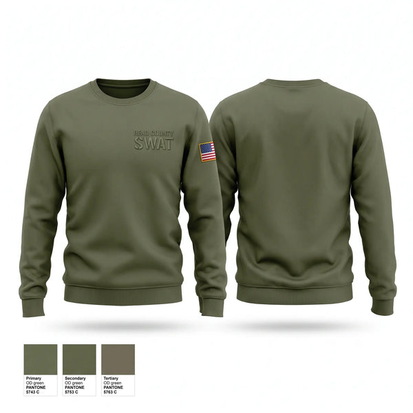 Crew Neck Sweatshirt, Reno County Swat, Police, Teamtime, Team time, sublimation, custom sports apparel, team uniforms, spirit wear, spiritwear, sports uniforms, custom shirts, team store, custom team store, fundraiser sports, apparel fundraiser