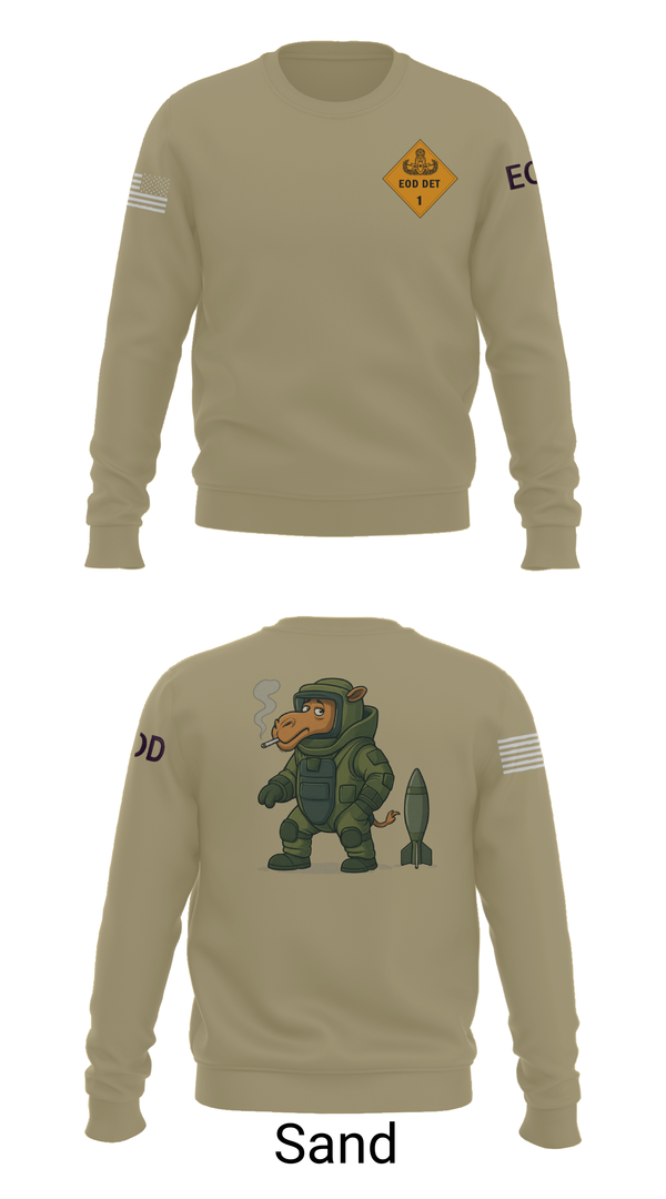 Crew Neck Sweatshirt, 1st EOD DET, , Teamtime, Team time, sublimation, custom sports apparel, team uniforms, spirit wear, spiritwear, sports uniforms, custom shirts, team store, custom team store, fundraiser sports, apparel fundraiser