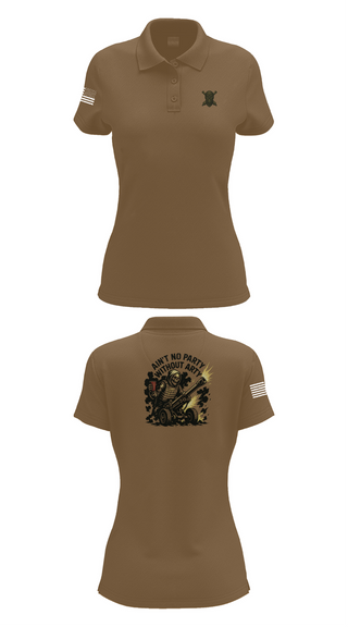Womens Short Sleeve Performance Polo, 2/11 Hotel battery, Marines, Teamtime, Team time, sublimation, custom sports apparel, team uniforms, spirit wear, spiritwear, sports uniforms, custom shirts, team store, custom team store, fundraiser sports, apparel fundraiser