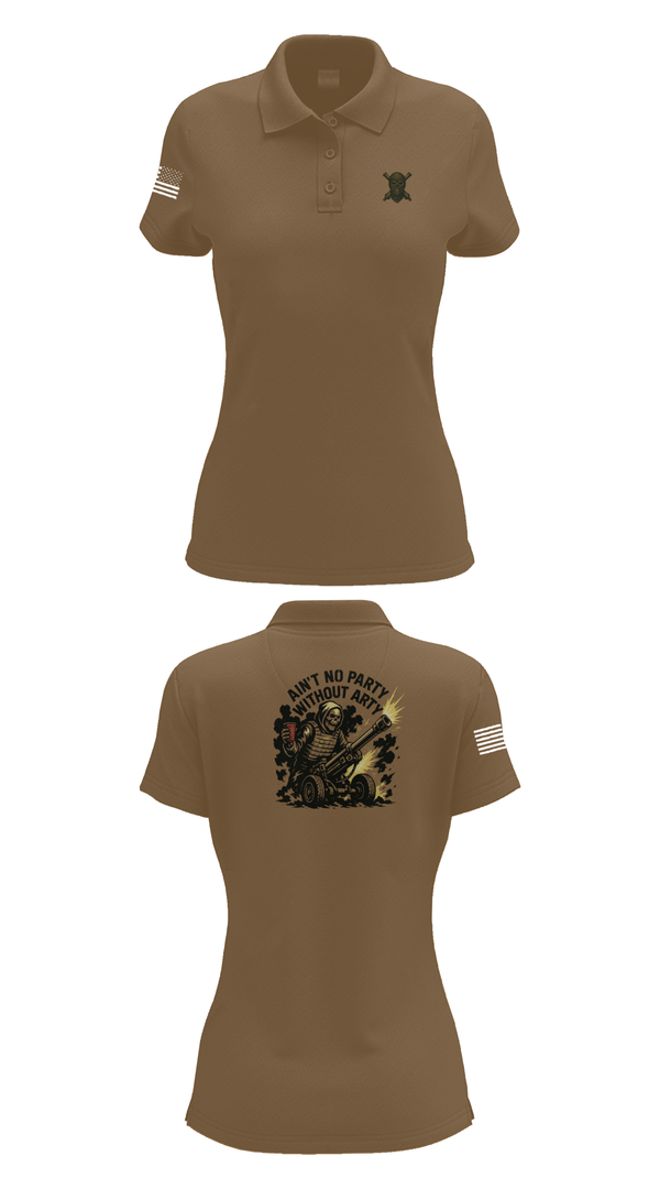 Womens Short Sleeve Performance Polo, 2/11 Hotel battery, Marines, Teamtime, Team time, sublimation, custom sports apparel, team uniforms, spirit wear, spiritwear, sports uniforms, custom shirts, team store, custom team store, fundraiser sports, apparel fundraiser