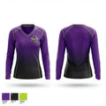 NOLA Black Hawks 6850608 Women's Long Sleeve V-neck Shirt - 1