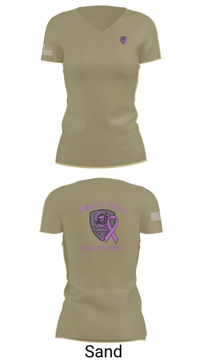 Tesuque Police Dept 47912639 Women's Short Sleeve V-neck Shirt - 84