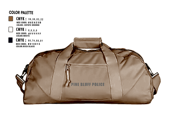 Duffle Bag, Pine Bluff Police, Police, Teamtime, Team time, sublimation, custom sports apparel, team uniforms, spirit wear, spiritwear, sports uniforms, custom shirts, team store, custom team store, fundraiser sports, apparel fundraiser