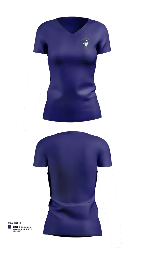 Womens Short Sleeve Vneck Shirt, Kate Duncan Smith DAR School Volleyball, Women's Volleyball, Teamtime, Team time, sublimation, custom sports apparel, team uniforms, spirit wear, spiritwear, sports uniforms, custom shirts, team store, custom team store, fundraiser sports, apparel fundraiser