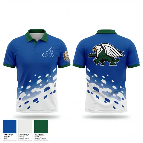 Short Sleeve Performance Polo, The Academy Cheer, Cheer, Teamtime, Team time, sublimation, custom sports apparel, team uniforms, spirit wear, spiritwear, sports uniforms, custom shirts, team store, custom team store, fundraiser sports, apparel fundraiser