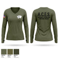 A.C.E.S (Acushnet Crime & Evidence Squad Women's Long Sleeve V-neck Shirt - 1