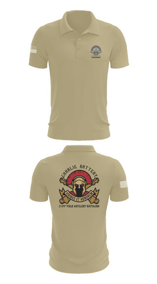 Short Sleeve Performance Polo, Charlie BTRY 2-114th FA, , Teamtime, Team time, sublimation, custom sports apparel, team uniforms, spirit wear, spiritwear, sports uniforms, custom shirts, team store, custom team store, fundraiser sports, apparel fundraiser