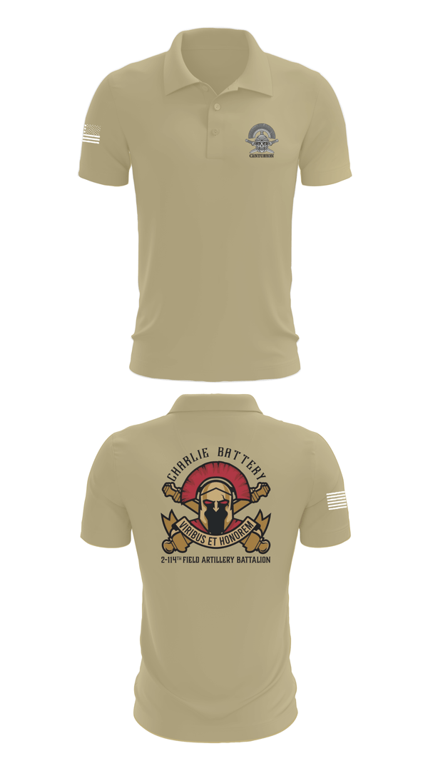 Short Sleeve Performance Polo, Charlie BTRY 2-114th FA, , Teamtime, Team time, sublimation, custom sports apparel, team uniforms, spirit wear, spiritwear, sports uniforms, custom shirts, team store, custom team store, fundraiser sports, apparel fundraiser
