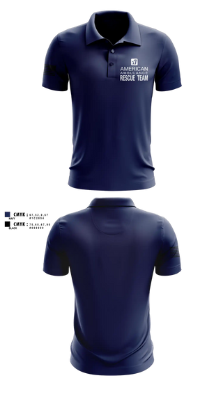 Short Sleeve Performance Polo, American Ambulance Rescue Team, EMS/EMT, Teamtime, Team time, sublimation, custom sports apparel, team uniforms, spirit wear, spiritwear, sports uniforms, custom shirts, team store, custom team store, fundraiser sports, apparel fundraiser