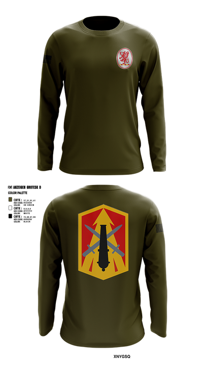 3rd Battalion 13th Field Artillery Regiment 52621930 Long Sleeve Performance Shirt 4
