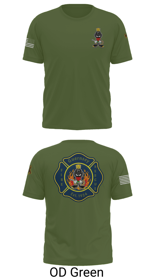 Short Sleeve Performance Shirt, Guernsey Fire & Rescue, , Teamtime, Team time, sublimation, custom sports apparel, team uniforms, spirit wear, spiritwear, sports uniforms, custom shirts, team store, custom team store, fundraiser sports, apparel fundraiser