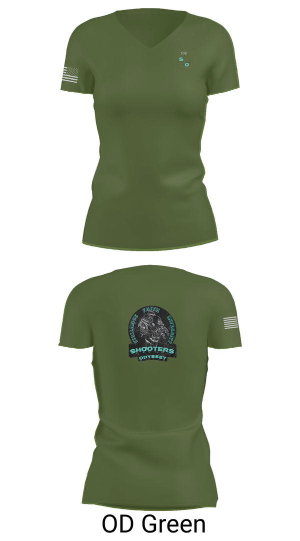 Womens Short Sleeve Vneck Shirt, Shooters odyssey, National Guard, Teamtime, Team time, sublimation, custom sports apparel, team uniforms, spirit wear, spiritwear, sports uniforms, custom shirts, team store, custom team store, fundraiser sports, apparel fundraiser