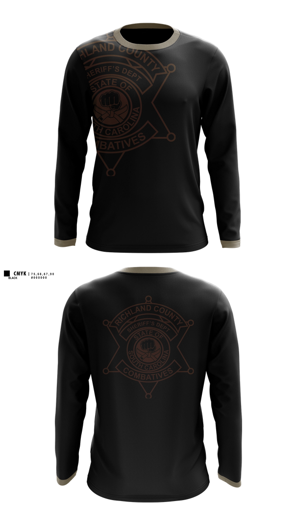 Long Sleeve Rash Guard Shirt, Richland County Sheriff's Department Training Unit, Police, Teamtime, Team time, sublimation, custom sports apparel, team uniforms, spirit wear, spiritwear, sports uniforms, custom shirts, team store, custom team store, fundraiser sports, apparel fundraiser