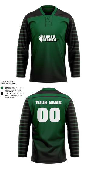 Hockey Jersey, MN Green Giants, Ice Hockey, Teamtime, Team time, sublimation, custom sports apparel, team uniforms, spirit wear, spiritwear, sports uniforms, custom shirts, team store, custom team store, fundraiser sports, apparel fundraiser