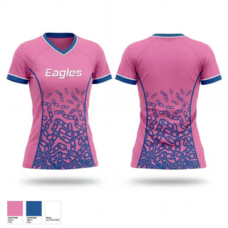 Womens Short Sleeve Vneck Shirt, Eagles, Women's Basketball, Teamtime, Team time, sublimation, custom sports apparel, team uniforms, spirit wear, spiritwear, sports uniforms, custom shirts, team store, custom team store, fundraiser sports, apparel fundraiser