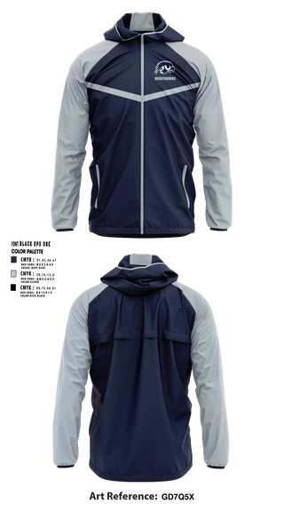 Windbreaker, Nighthawks, Cheer, Teamtime, Team time, sublimation, custom sports apparel, team uniforms, spirit wear, spiritwear, sports uniforms, custom shirts, team store, custom team store, fundraiser sports, apparel fundraiser