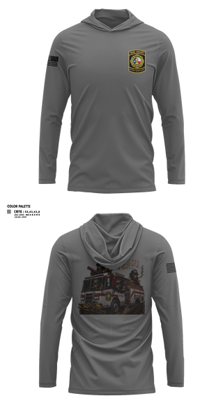 Long Sleeve Performance Shirt with hood, WCESD1 B shift, Fire Department, Teamtime, Team time, sublimation, custom sports apparel, team uniforms, spirit wear, spiritwear, sports uniforms, custom shirts, team store, custom team store, fundraiser sports, apparel fundraiser