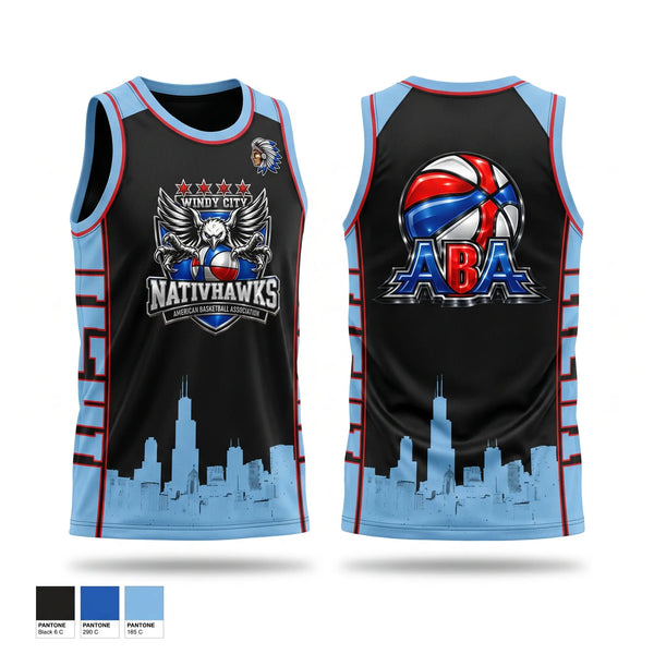 Mens Basketball Jersey, Windy City NativHawks, Men's Basketball, Teamtime, Team time, sublimation, custom sports apparel, team uniforms, spirit wear, spiritwear, sports uniforms, custom shirts, team store, custom team store, fundraiser sports, apparel fundraiser