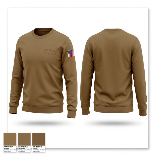Crew Neck Sweatshirt, 422 Bravo company, Army, Teamtime, Team time, sublimation, custom sports apparel, team uniforms, spirit wear, spiritwear, sports uniforms, custom shirts, team store, custom team store, fundraiser sports, apparel fundraiser
