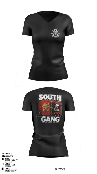 Womens Short Sleeve Vneck Shirt, South Gang Unit, Police, Teamtime, Team time, sublimation, custom sports apparel, team uniforms, spirit wear, spiritwear, sports uniforms, custom shirts, team store, custom team store, fundraiser sports, apparel fundraiser