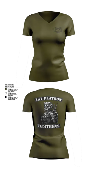 Womens Short Sleeve Vneck Shirt, 514th MP CO, Army, Teamtime, Team time, sublimation, custom sports apparel, team uniforms, spirit wear, spiritwear, sports uniforms, custom shirts, team store, custom team store, fundraiser sports, apparel fundraiser