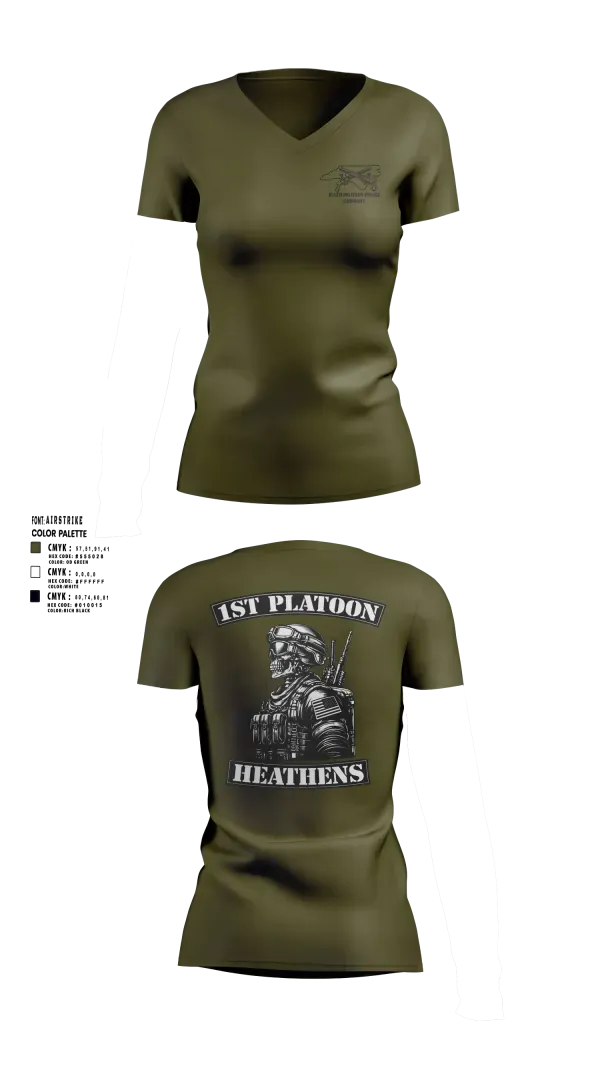 Womens Short Sleeve Vneck Shirt, 514th MP CO, Army, Teamtime, Team time, sublimation, custom sports apparel, team uniforms, spirit wear, spiritwear, sports uniforms, custom shirts, team store, custom team store, fundraiser sports, apparel fundraiser