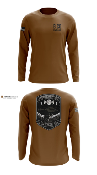 Long Sleeve Performance Shirt, B Co 1-224th AVN, National Guard, Teamtime, Team time, sublimation, custom sports apparel, team uniforms, spirit wear, spiritwear, sports uniforms, custom shirts, team store, custom team store, fundraiser sports, apparel fundraiser