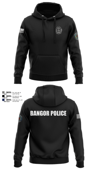 Hoodie, Bangor PD, Police, Teamtime, Team time, sublimation, custom sports apparel, team uniforms, spirit wear, spiritwear, sports uniforms, custom shirts, team store, custom team store, fundraiser sports, apparel fundraiser