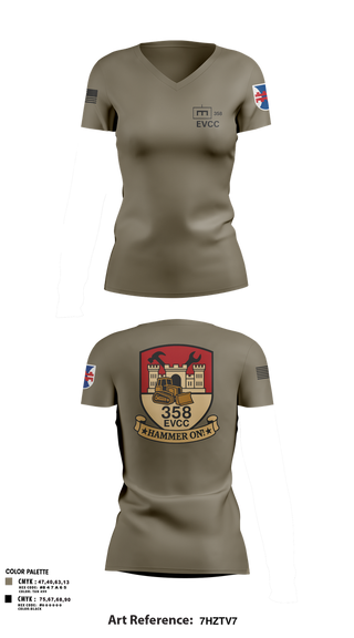 Womens Short Sleeve Vneck Shirt, 358 EVCC, , Teamtime, Team time, sublimation, custom sports apparel, team uniforms, spirit wear, spiritwear, sports uniforms, custom shirts, team store, custom team store, fundraiser sports, apparel fundraiser