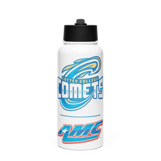 Cottey College Basketball Stainless Steel Water Bottle with a Straw Lid
