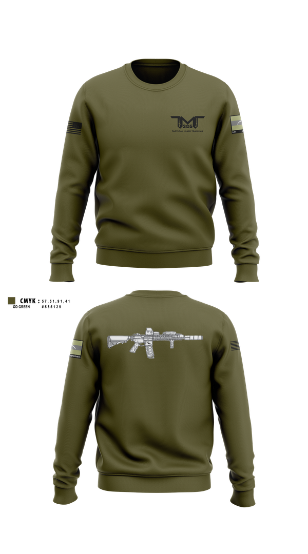 Crew Neck Sweatshirt, Tactical Miami Training 305, , Teamtime, Team time, sublimation, custom sports apparel, team uniforms, spirit wear, spiritwear, sports uniforms, custom shirts, team store, custom team store, fundraiser sports, apparel fundraiser