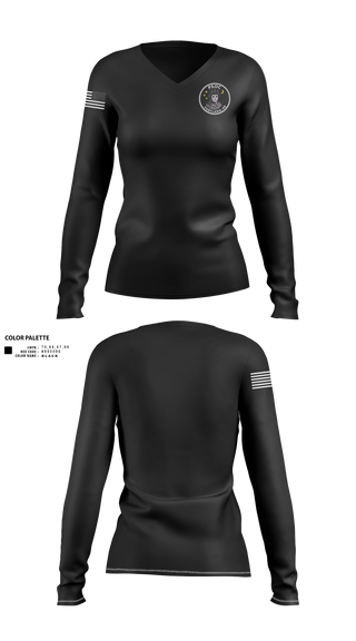 Womens Long Sleeve Vneck Shirt, PSOC, , Teamtime, Team time, sublimation, custom sports apparel, team uniforms, spirit wear, spiritwear, sports uniforms, custom shirts, team store, custom team store, fundraiser sports, apparel fundraiser
