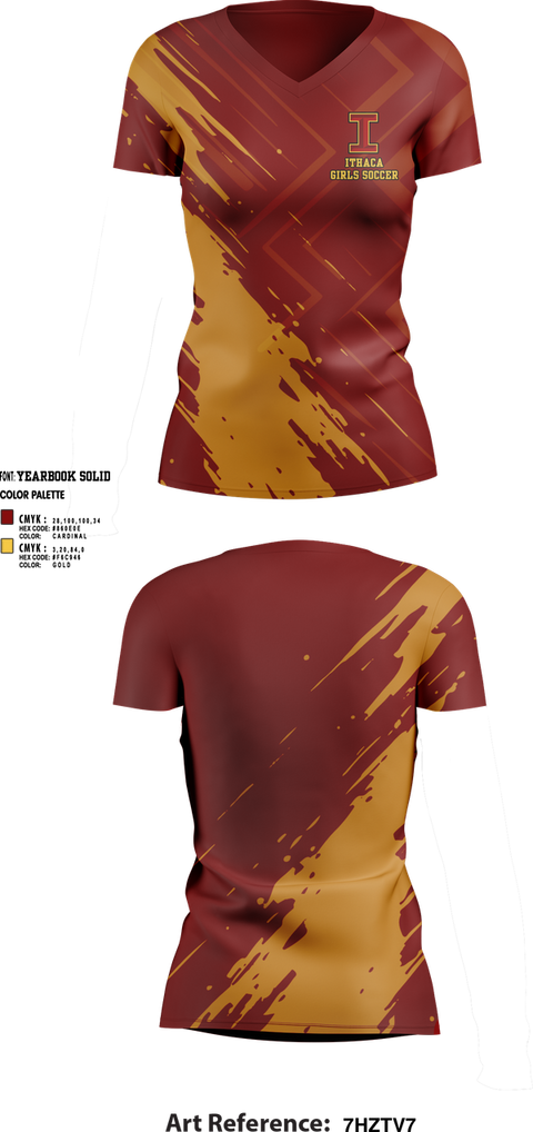 Womens Short Sleeve Vneck Shirt, Ithaca Girls Soccer, Women's Soccer, Teamtime, Team time, sublimation, custom sports apparel, team uniforms, spirit wear, spiritwear, sports uniforms, custom shirts, team store, custom team store, fundraiser sports, apparel fundraiser