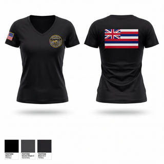 Womens Short Sleeve Vneck Shirt, Department Of Corrections and Rehabilitation Honor Guard, Police, Teamtime, Team time, sublimation, custom sports apparel, team uniforms, spirit wear, spiritwear, sports uniforms, custom shirts, team store, custom team store, fundraiser sports, apparel fundraiser