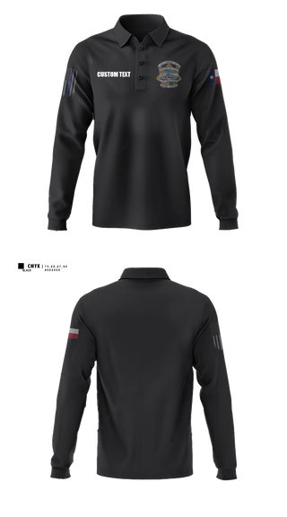 Long Sleeve Performance Polo, El Paso Community College Law Enforcement Training Academy Class 105, Police, Teamtime, Team time, sublimation, custom sports apparel, team uniforms, spirit wear, spiritwear, sports uniforms, custom shirts, team store, custom team store, fundraiser sports, apparel fundraiser