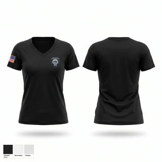 Womens Short Sleeve Vneck Shirt, Lower Elwha Police Department, Police, Teamtime, Team time, sublimation, custom sports apparel, team uniforms, spirit wear, spiritwear, sports uniforms, custom shirts, team store, custom team store, fundraiser sports, apparel fundraiser