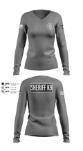 Montgomery County Sheriff’s Office K9 Unit 21073069 Women's Long Sleeve V-neck Shirt - 108