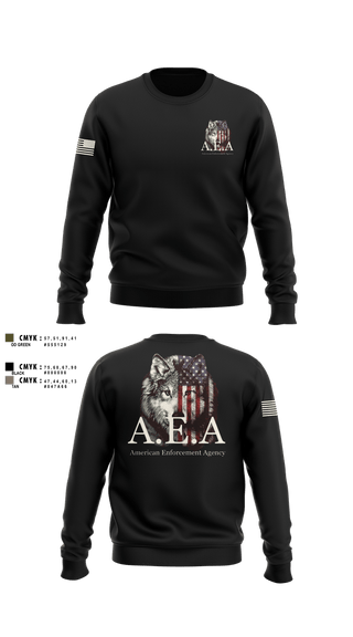 Crew Neck Sweatshirt, American Enforcement Agency, Police, Teamtime, Team time, sublimation, custom sports apparel, team uniforms, spirit wear, spiritwear, sports uniforms, custom shirts, team store, custom team store, fundraiser sports, apparel fundraiser